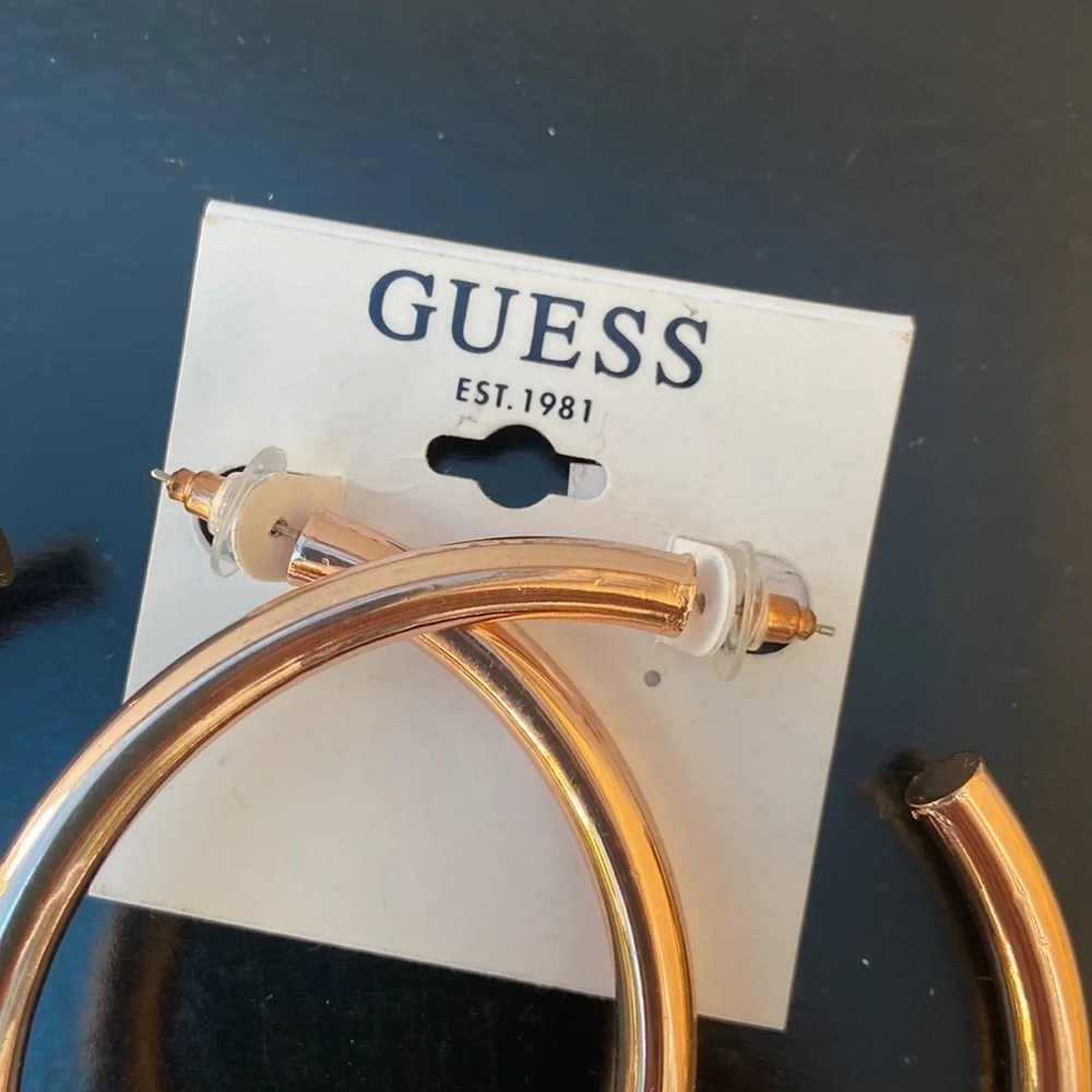 New Rose Gold-Tone Hoops Earrings